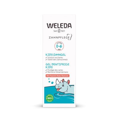 WELEDA KIDS, dantų gelis su fluoru, 0-., 50ml, 6 m