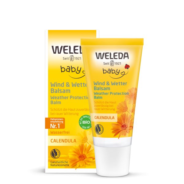 WELEDA kremas su medetkomis nuo vėjo ir šalčio vaikams CALENDULA BABY, 30 ml