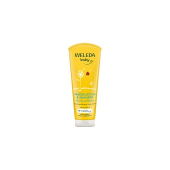 WELEDA vaikiškas šampūnas ir kūno prausiklis su medetkomis CALENDULA BABY, 200 ml