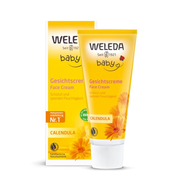 WELEDA veido kremas su medetkomis vaikams CALENDULA BABY, 50 ml