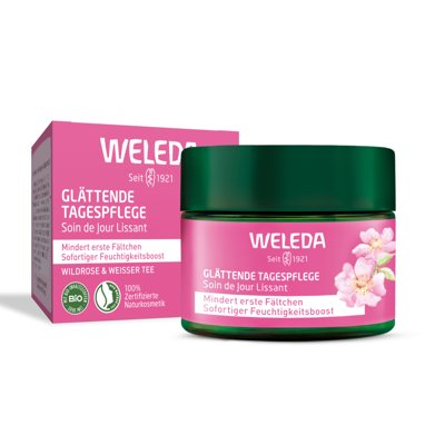 WELEDA, Wild Rose & White Tea, dieninis kremas, 40 ml