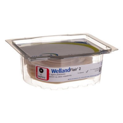 WELLAND FLAIR, išmatų rinktuvų plokštelė, lygi, dviejų dalių rinktuvui, iškirpta anga, 13 mm, žiedas, 5 vnt., 55 mm