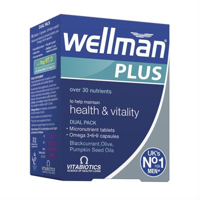 WELLMAN PLUS OMEGA 3-6-9, 28 tabletės ir 28 kapsulės