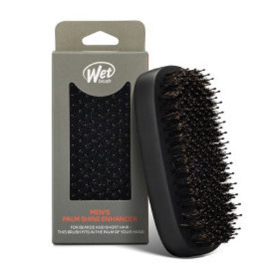 WETBRUSH PALM SHINE ENHANCER vyriškas plaukų ir barzdos šepetys, juodas