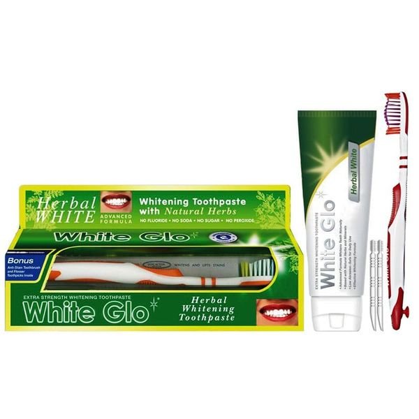 WHITE GLO augalinė, balinanti dantų pasta, 150 g