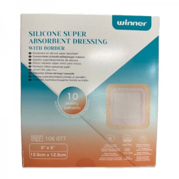 WINNER SUPERABSORBENT silikoninis tvarstis, x 12,5 cm, 10 vnt., 12.5 cm