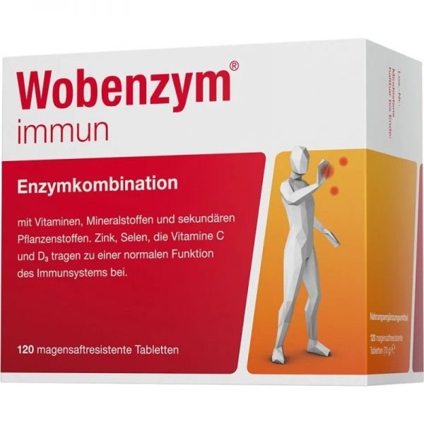 WOBENZYM maisto papildas IMMUN, 120 tab.