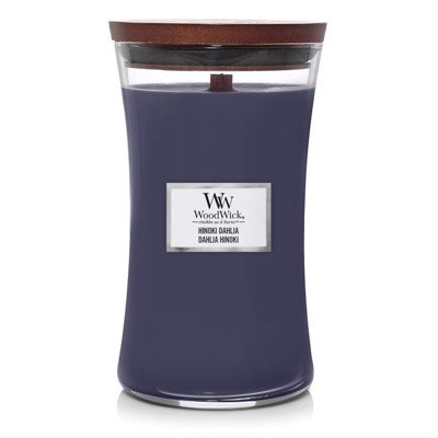WOODWICK LARGE HOURGLASS HINOKI DAHLIA, žvakė, 609 g