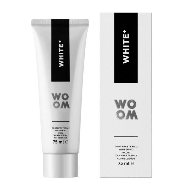 WOOM balinanti dantų pasta WHITE+, 75 ml