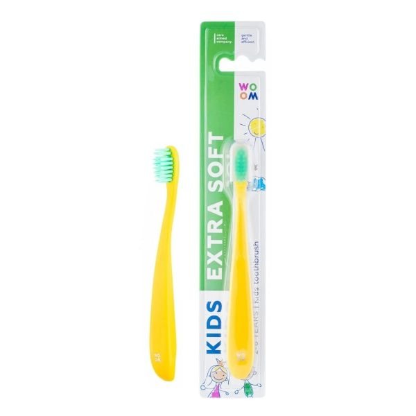 WOOM dantų šepetėlis vaikams KIDS EXTRA SOFT, įvairių spalvų, 1 vnt