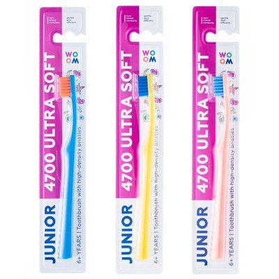 WOOM JUNIOR 4700 ULTRA SOFT, dantų šepetėlis, nuo ., 1 vnt., 6 m