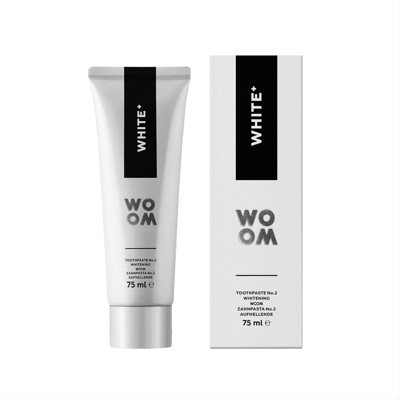 WOOM WHITE+, balinamoji dantų pasta, 75 ml