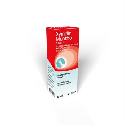 XYMELIN MENTHOL, 1 mg/ml, nosies purškalas (tirpalas), 10 ml