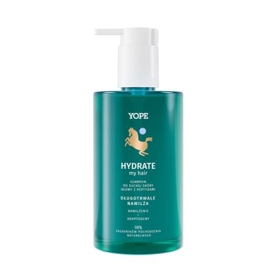 YOPE “HYDRATE” drėkinantis šampūnas sausai odai su peptidais, ., 300 ml