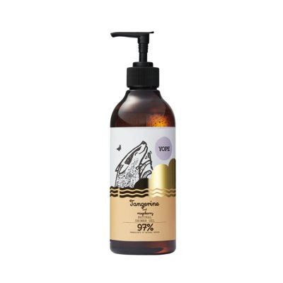 YOPE Natūrali dušo želė “Mandarinai ir avietės”, ., 400 ml