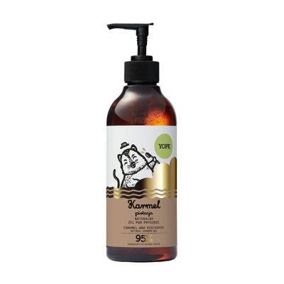 YOPE Natūralus dušo gelis, Karamelė ir pistacijos, ., 400 ml