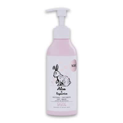 YOPE Natūralus intymios higienos prausiklis, alavijas ir saldymedis, ., 300 ml