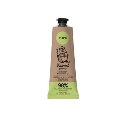 YOPE Natūralus rankų kremas, Karamelė ir pistacijos, ., 50 ml