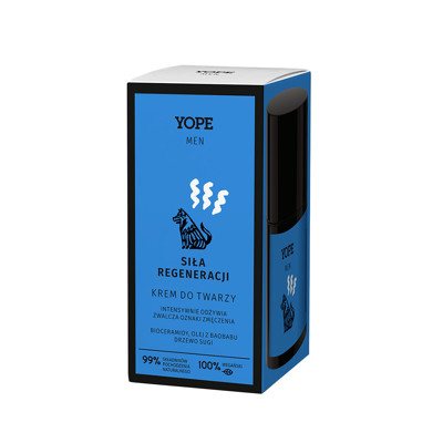 YOPE Regeneruojantis vyriškas veido kremas, ., 50 ml