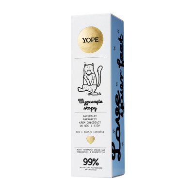 YOPE “Rested Feet” natūralus atkuriamasis vėsinantis pėdų ir kojų kremas, ., 75 ml