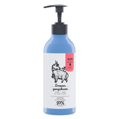 Yope WOOD drėkinanti dušo želė su gvajoko ekstraktu, ., 400 ml