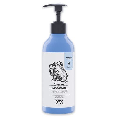 YOPE WOOD Dušo Želė su sandalmedžiu ir pačiuliu, ., 400 ml