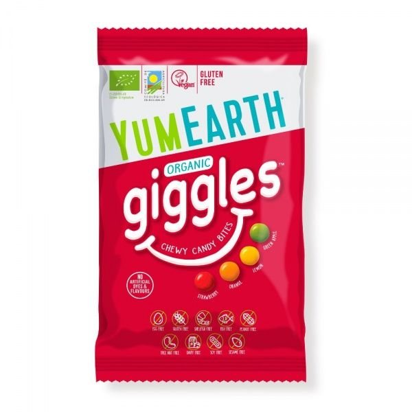 YUMEARTH saldainiai GIGGLES, įvairių skonių, 40 g
