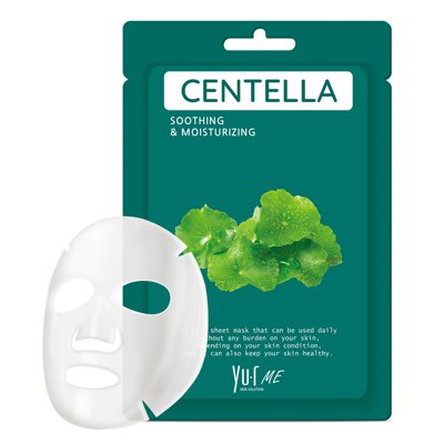 YU.R ME centella mask lakštinė veido kaukė su azijine centele 25g, 1 vnt