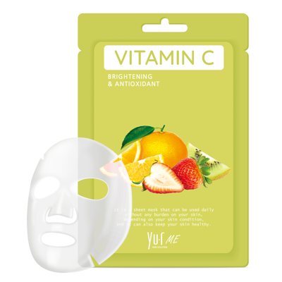 YU.R ME Vitamin C Mask lakštinė veido kaukė su vitaminu C 25g, 1 vnt