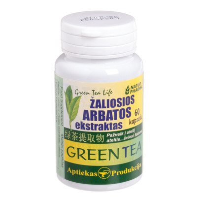 ŽALIOSIOS ARBATOS EKSTRAKTAS, 250 mg, 60 kapsulių