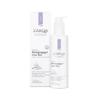 ZARQA CLEAR SKIN prausiklis, į aknę linkusiai odai, 200 ml