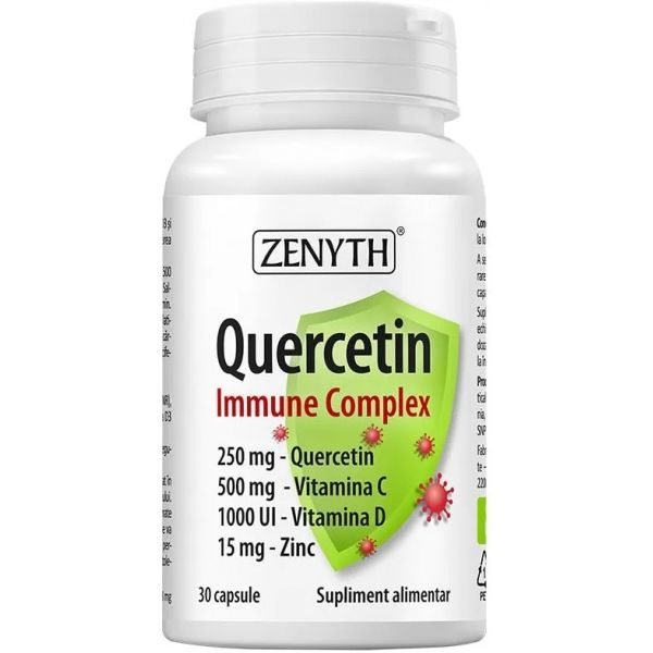 ZENYTH maisto papildas kvercetinas su vitaminais C, D ir cinku IMMUNE COMPLEX, 30 kaps.