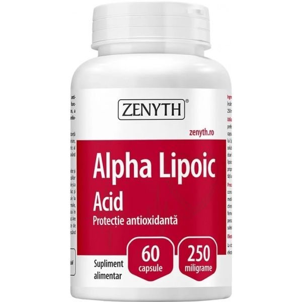 ZENYTH maisto papildas LIPOINĖ RŪGŠTIS ALFA, 60 kaps.