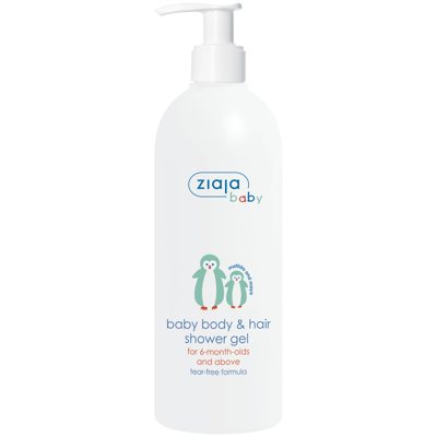 ZIAJA BABY kūno ir plaukų dušo želė, 400 ml