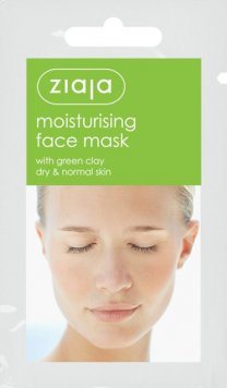 ZIAJA drėkinamoji veido kaukė su žaliuoju moliu, 7 ml
