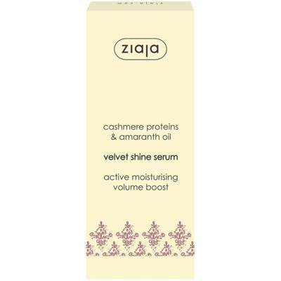 Ziaja, kašmyro proteinų burnočio (amaranto) aliejaus aksominio blizgesio serumas, 50 ml