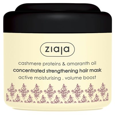Ziaja, kašmyro proteinų burnočio (amaranto) aliejaus koncentruota stiprinanti plaukų kaukė, ., 200 ml