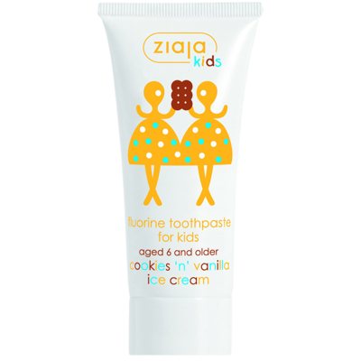 ZIAJA KIDS dantų pasta „sausainiai ir vaniliniai ledai“, 50 ml
