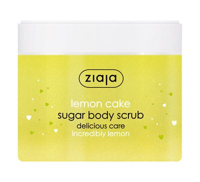 ZIAJA Lemon cake cukraus kūno šveitiklis, 300 ml