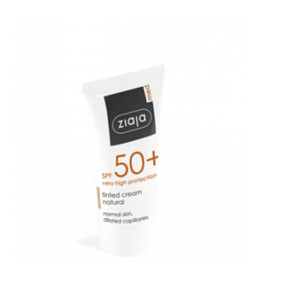 ZIAJA med apsauginis veido kremas su atspalviu SPF50+, 50 ml