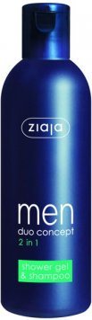 ZIAJA Men 2 in 1 dušo želė + šampūnas, 300 ml