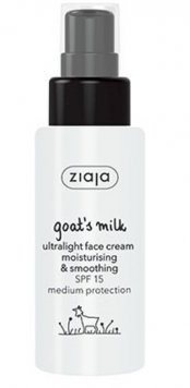 ZIAJA ožkų pieno SPF15 itin lengvas drėkinantis ir,glotninantis veido kremas, 50 ml