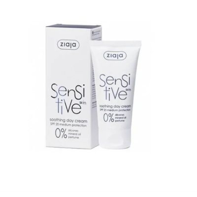 Ziaja Sensitive jautrią odą raminantis dieninis kremas, 50 ml