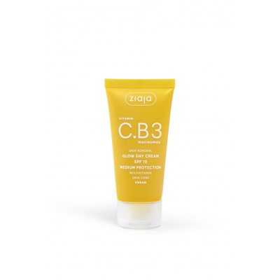 ZIAJA švytėjimo suteikiantis veido kremas vitamin C.B3 niacinamide SPF15, 50 ml
