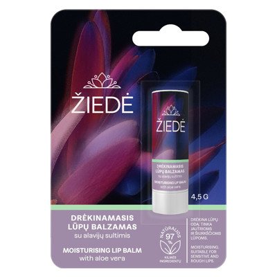 ŽIEDĖ, drėkinamasis lūpų balzamas su alavijų sultimis, 4.5 g