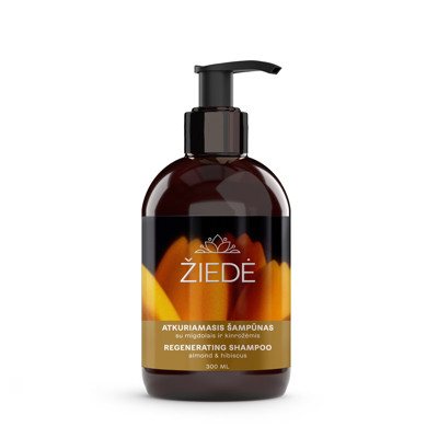 ŽIEDĖ, šampūnas atkuriamasis su migdolais ir kinrožėmis, 300 ml