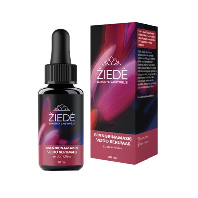 Žiedė stangrinamasis veido serumas su dumbliais, (Gintarinė vaistinė), 30 ml