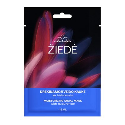 ŽIEDĖ, veido kaukė drėkinamoji su hialuronatu, 15 ml