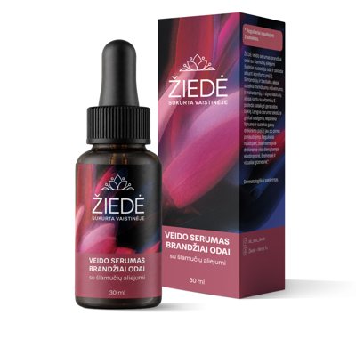 ŽIEDĖ, veido serumas brandžiai odai su šlamučių aliejumi, 30 ml