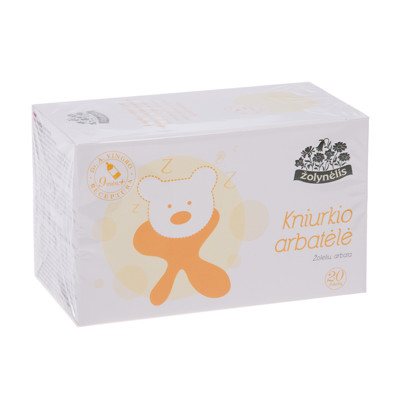 ŽOLYNĖLIS KNIURKIO ARBATĖLĖ, žolelių arbata, nuo 9 mėn., 20 vnt., 1 g
